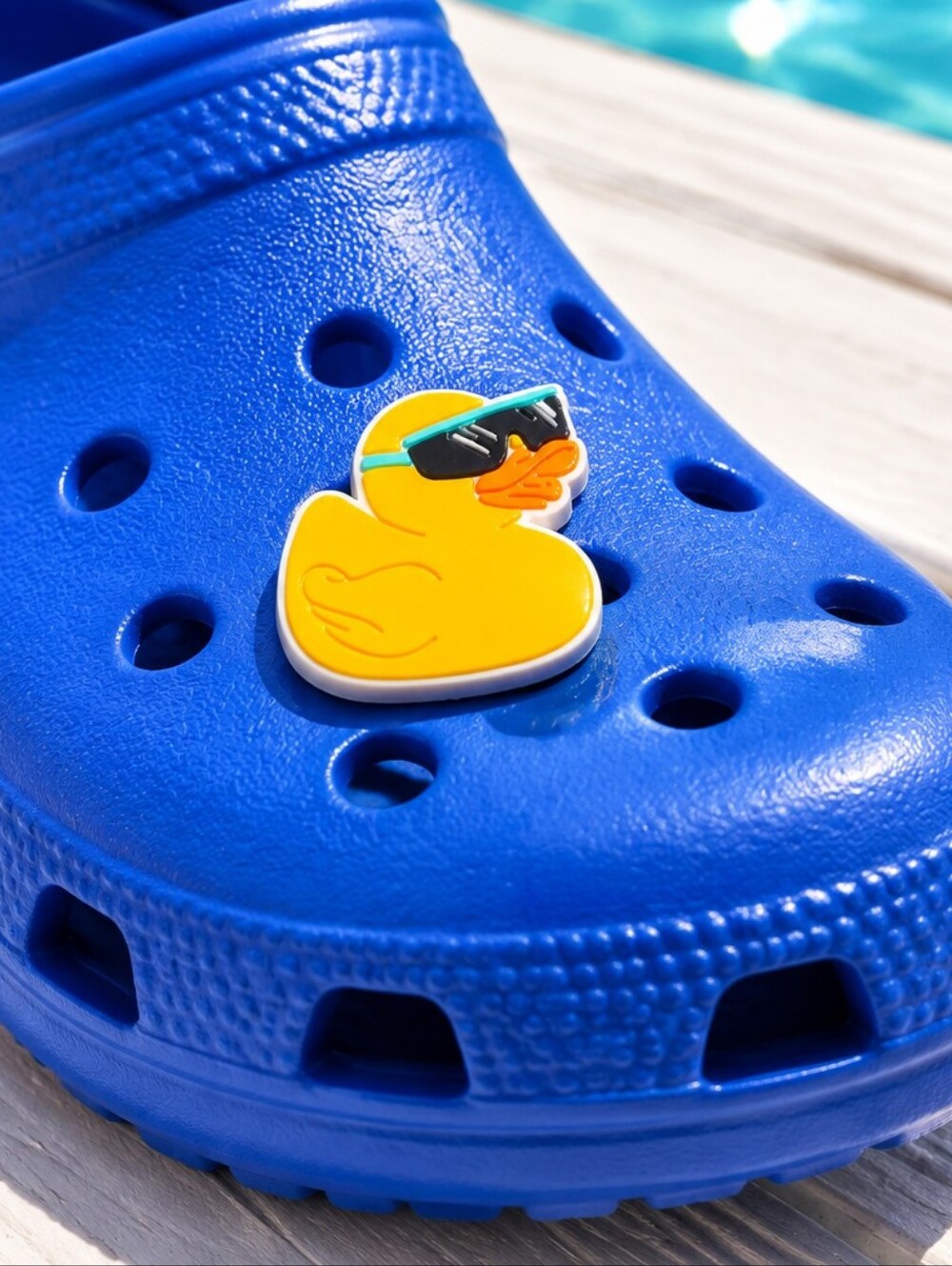 Yellow Duck Croc Shoe Charm Sunglasses Cool Rubber Ducky Jibbitz Style
